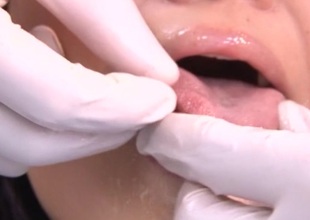 Extravagant Japanese AV Model gets fucked in dental office