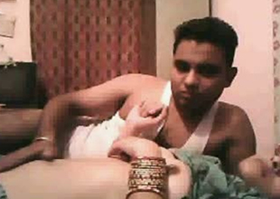 Adorable boobies of an amateur Indian housewife on webcam
